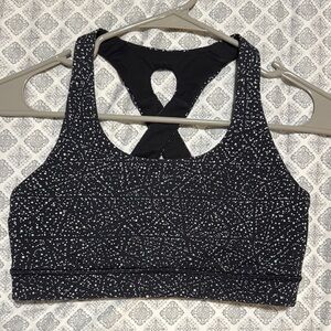 Lululemon Athletica Black and White Patterned Sports Bra